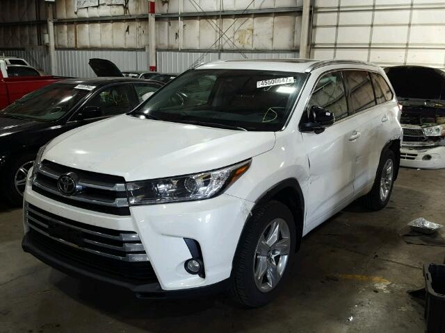 5TDDZRFH8HS444776 - 2017 TOYOTA HIGHLANDER WHITE photo 2