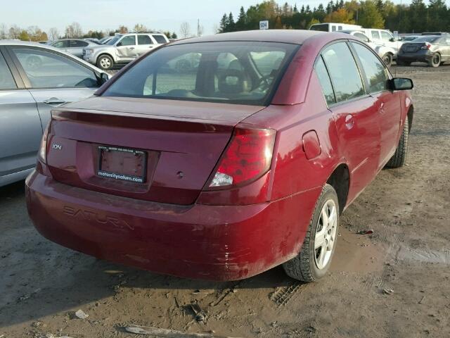 1G8AJ55F26Z141761 - 2006 SATURN ION LEVEL RED photo 4