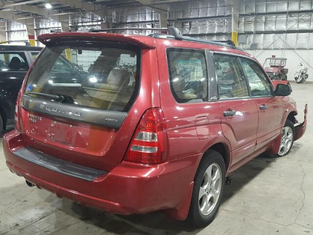 JF1SG65694H754645 - 2004 SUBARU FORESTER 2 Bordeaux photo 4