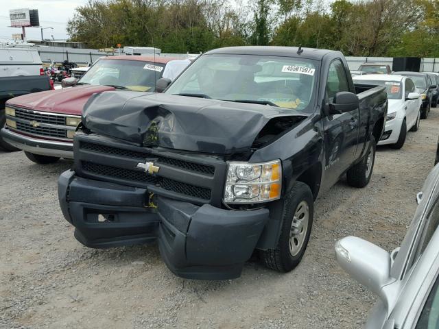 1GCEC14X58Z186040 - 2008 CHEVROLET SILVERADO BLACK photo 2