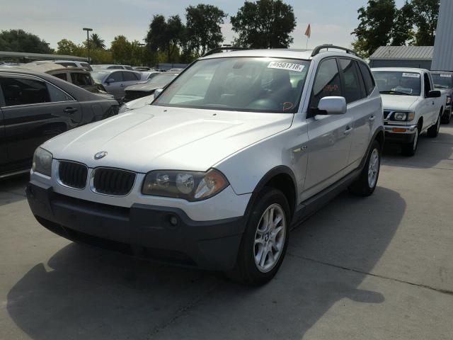 WBXPA73414WB25391 - 2004 BMW X3 2.5I SILVER photo 2