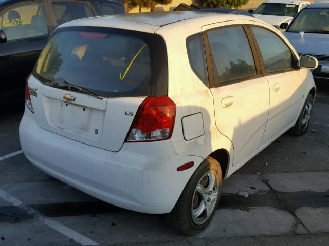 KL1TD66668B094229 - 2008 CHEVROLET AVEO BASE Ақ фото 4