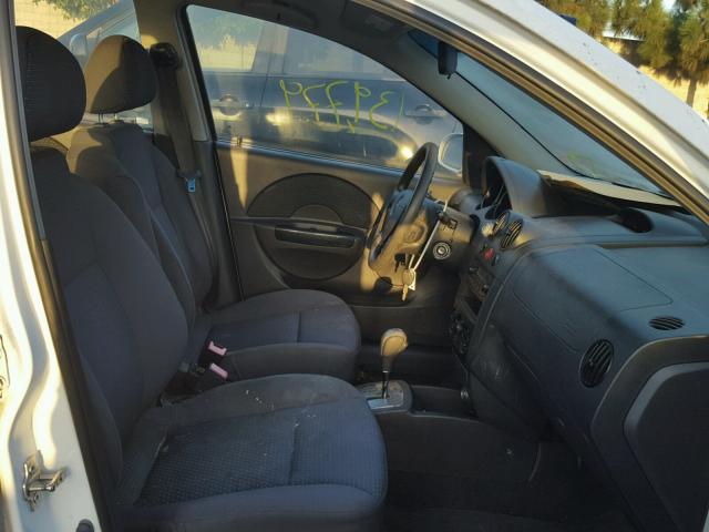 KL1TD66668B094229 - 2008 CHEVROLET AVEO BASE Ақ фото 5