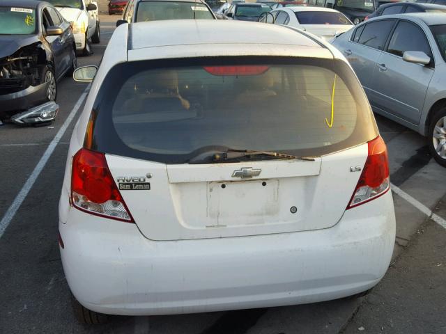 KL1TD66668B094229 - 2008 CHEVROLET AVEO BASE Ақ фото 9