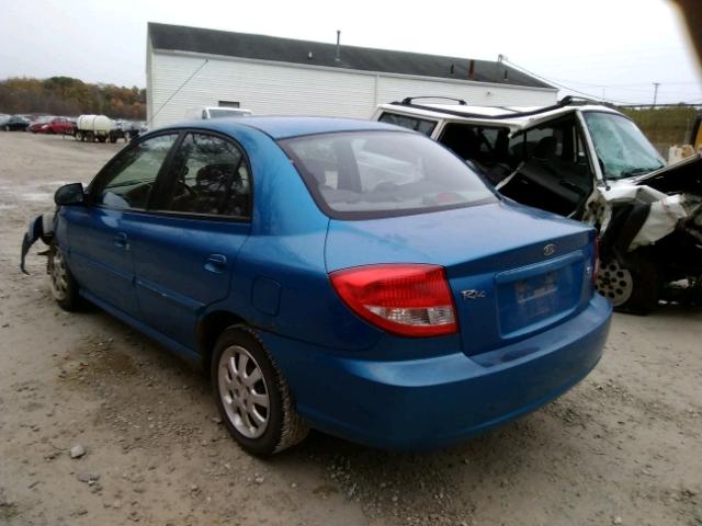 KNADC125856392007 - 2005 KIA RIO BLUE photo 3