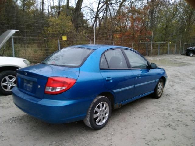 KNADC125856392007 - 2005 KIA RIO BLUE photo 4