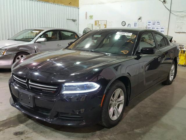 2C3CDXBG2GH110028 - 2016 DODGE CHARGER SE BLACK photo 2