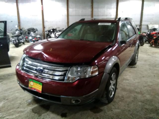 1FMDK02W88GA13784 - 2008 FORD TAURUS X S BURGUNDY photo 2