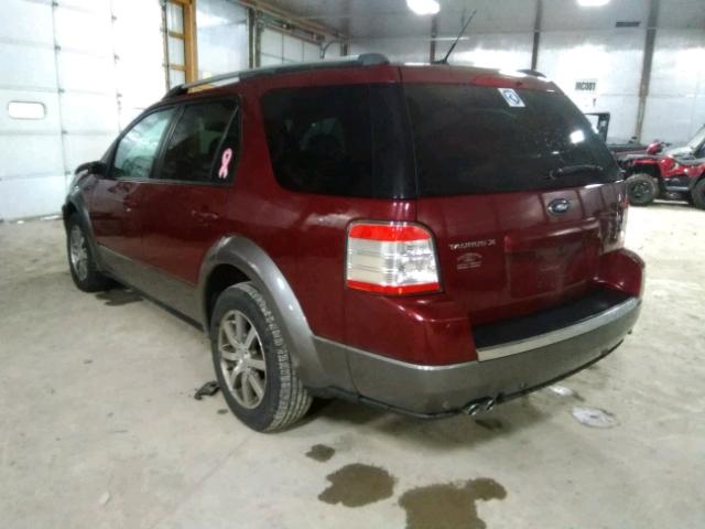 1FMDK02W88GA13784 - 2008 FORD TAURUS X S BURGUNDY photo 3