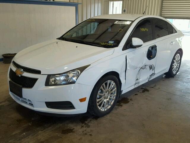 1G1PJ5SC0C7380395 - 2012 CHEVROLET CRUZE ECO WHITE photo 2