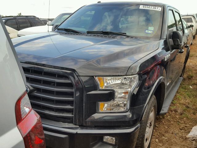 1FTEW1CP2GKF44677 - 2016 FORD F150 SUPER BLACK photo 2