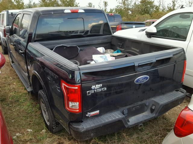 1FTEW1CP2GKF44677 - 2016 FORD F150 SUPER BLACK photo 3