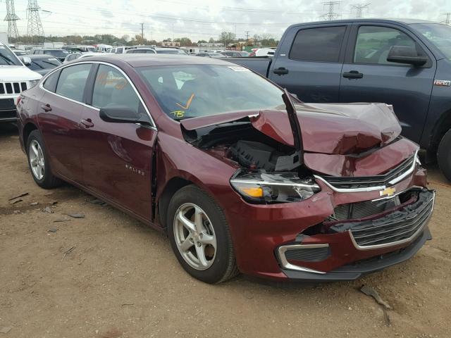 1G1ZB5ST1GF311605 - 2016 CHEVROLET MALIBU LS MAROON photo 1