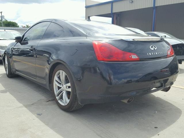 JNKCV64E28M108369 - 2008 INFINITI G37 BASE BLACK photo 3