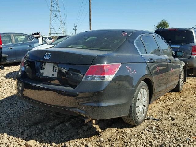 1HGCP2F30AA182124 - 2010 HONDA ACCORD LX BLACK photo 4