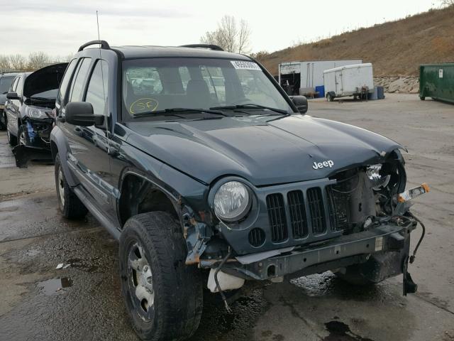 1J4GL48K55W598796 - 2005 JEEP LIBERTY GREEN photo 1