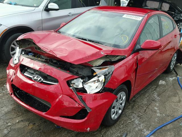 KMHCT4AE0GU136004 - 2016 HYUNDAI ACCENT SE RED photo 2