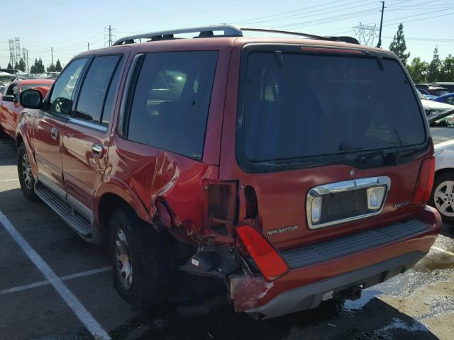 5LMRU27L7WLJ35208 - 1998 LINCOLN NAVIGATOR წითელი ფოტო 3
