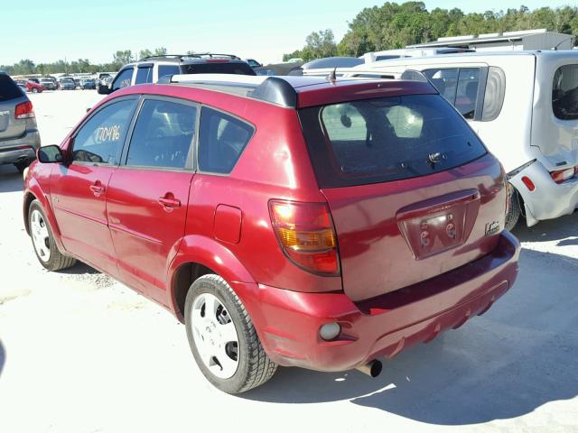 5Y2SL63875Z411886 - 2005 PONTIAC VIBE RED photo 3