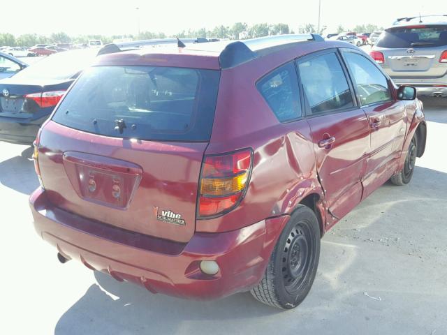 5Y2SL63875Z411886 - 2005 PONTIAC VIBE RED photo 4