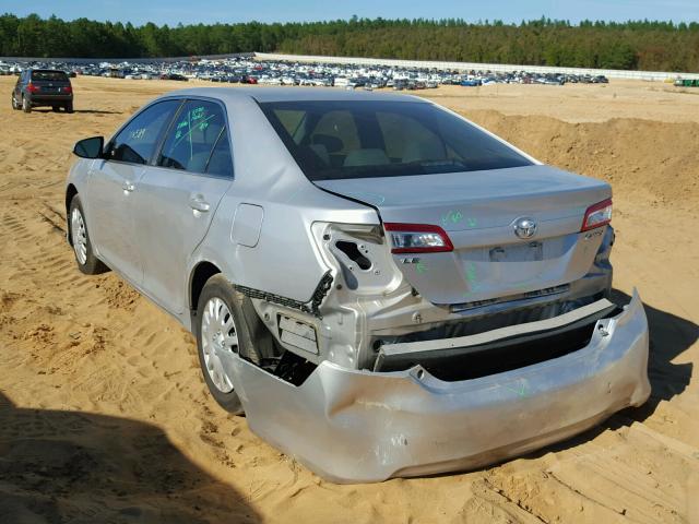 4T1BF1FK3CU155138 - 2012 TOYOTA CAMRY BASE SILVER photo 3