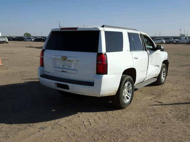 1GNSKBKC1GR112776 - 2016 CHEVROLET TAHOE K150 WHITE photo 4