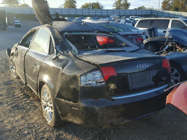 WAUDF78E08A159659 - 2008 AUDI A4 2.0T QU BLACK photo 3