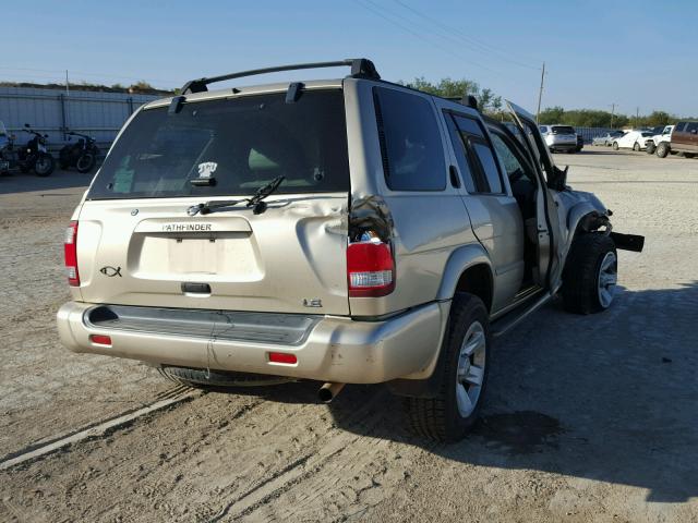 JN8DR09X72W658135 - 2002 NISSAN PATHFINDER GOLD photo 4