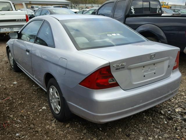 1HGEM22561L105514 - 2001 HONDA CIVIC LX SILVER photo 3