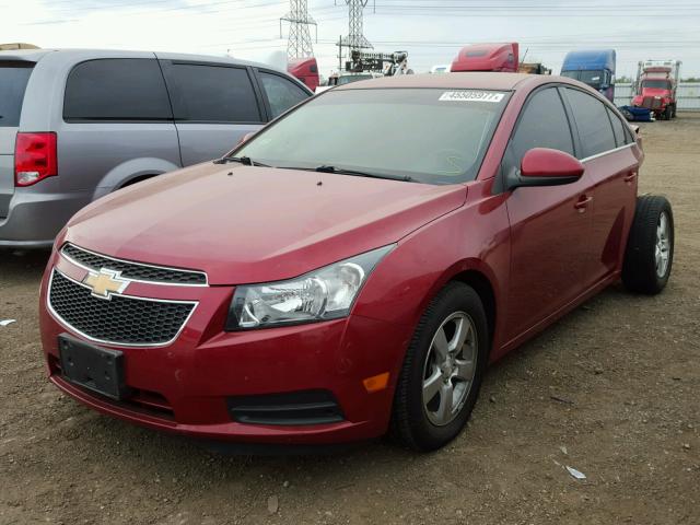 1G1PC5SB8D7176480 - 2013 CHEVROLET CRUZE LT RED photo 2