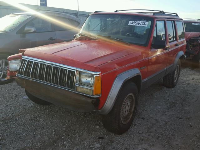 1J4FJ78SXSL609162 - 1995 JEEP CHEROKEE C RED photo 2