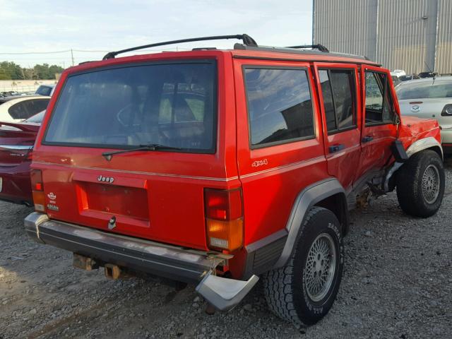 1J4FJ78SXSL609162 - 1995 JEEP CHEROKEE C RED photo 4