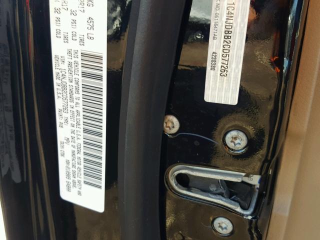 1C4NJDBB2CD577263 - 2012 JEEP COMPASS SP BLACK photo 10