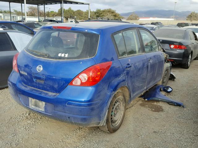 3N1BC1CP9BL386098 - 2011 NISSAN VERSA BLUE photo 4