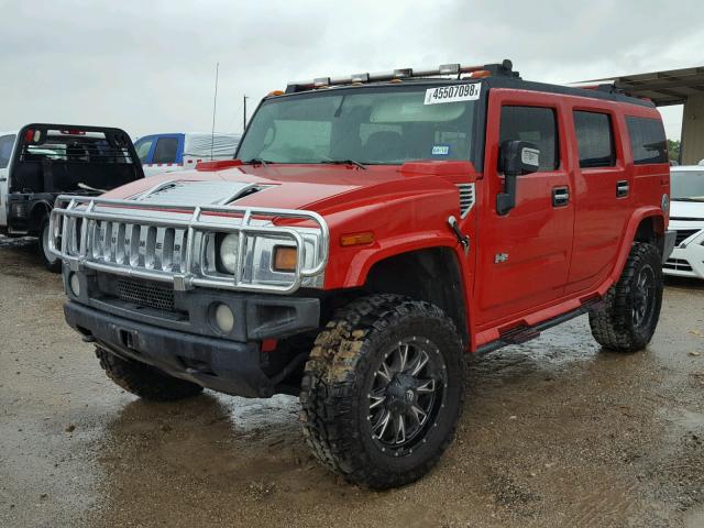 5GRGN23UX7H107173 - 2007 HUMMER H2 RED photo 2