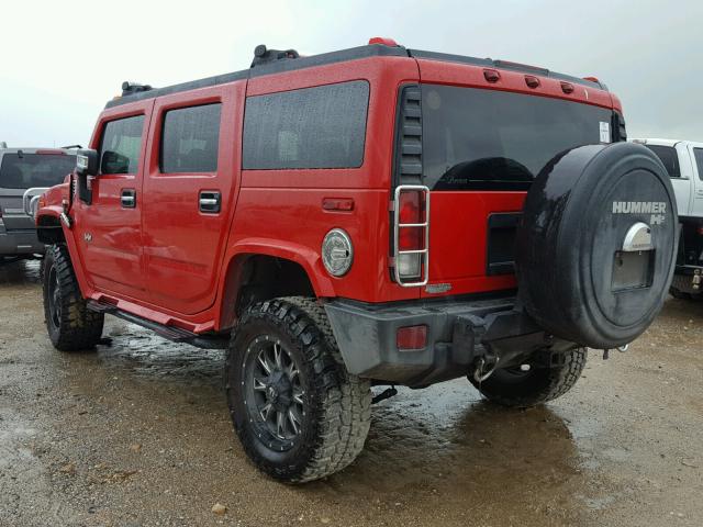 5GRGN23UX7H107173 - 2007 HUMMER H2 RED photo 3