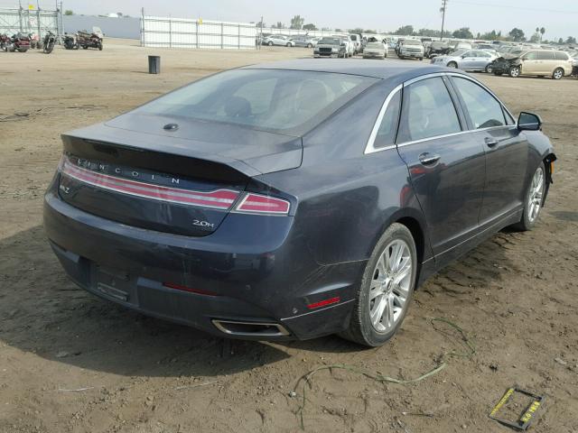 3LN6L2LU8ER833785 - 2014 LINCOLN MKZ HYBRID GRAY photo 4