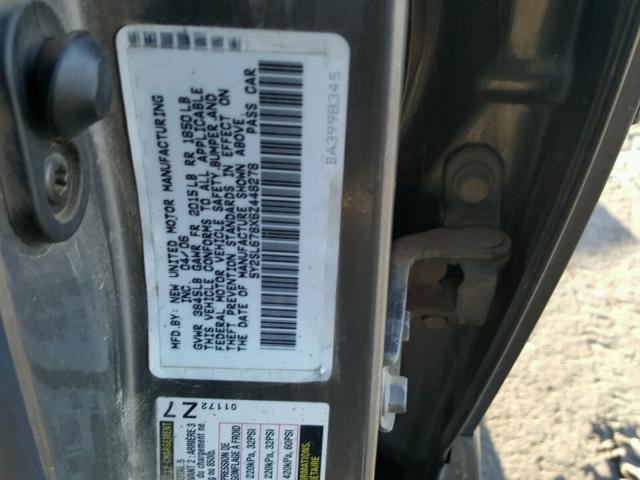 5Y2SL678X6Z448278 - 2006 PONTIAC VIBE GRAY photo 10