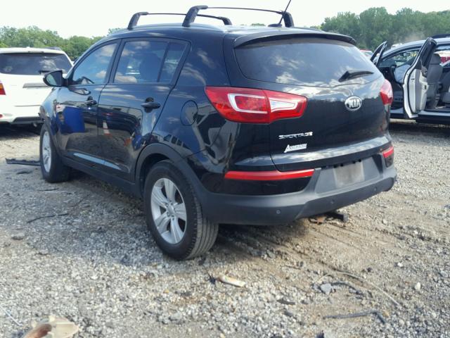 KNDPB3A22D7371362 - 2013 KIA SPORTAGE B BLACK photo 3