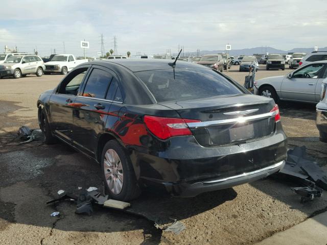 1C3CCBAB4CN172480 - 2012 CHRYSLER 200 LX BLACK photo 3