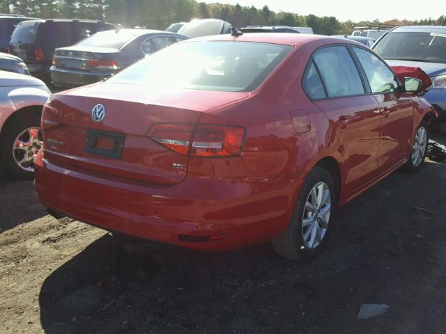 3VWD17AJ9FM356111 - 2015 VOLKSWAGEN JETTA SE RED photo 4