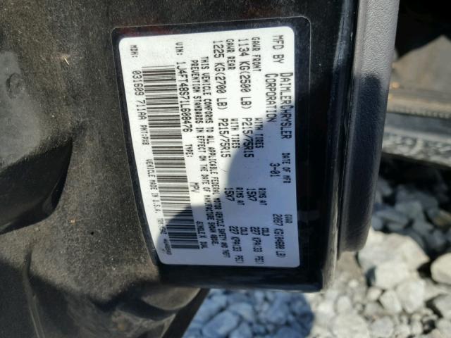 1J4FT48S71L608476 - 2001 JEEP CHEROKEE BLACK photo 10