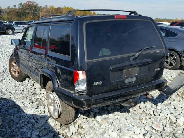 1J4FT48S71L608476 - 2001 JEEP CHEROKEE BLACK photo 3