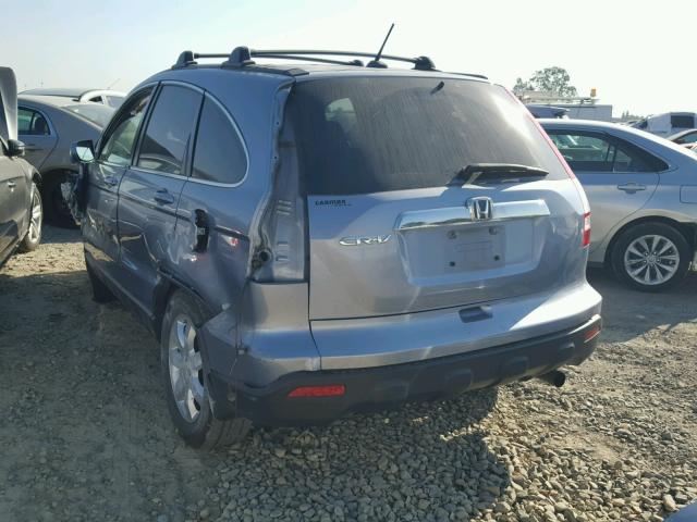 JHLRE48798C016020 - 2008 HONDA CR-V EXL BLUE photo 3