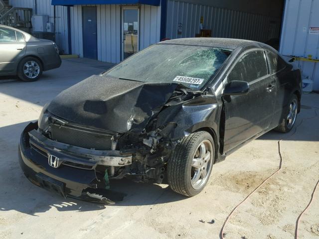 2HGFG12678H518466 - 2008 HONDA CIVIC LX BLACK photo 2