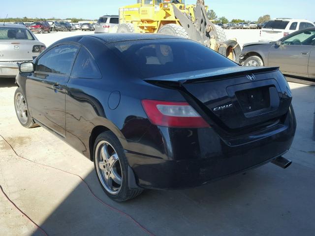 2HGFG12678H518466 - 2008 HONDA CIVIC LX BLACK photo 3