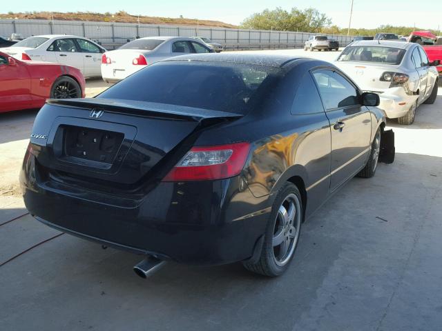 2HGFG12678H518466 - 2008 HONDA CIVIC LX BLACK photo 4