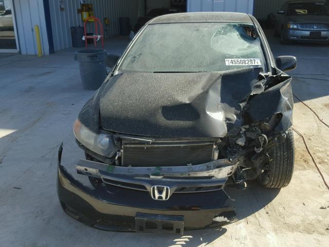 2HGFG12678H518466 - 2008 HONDA CIVIC LX BLACK photo 9