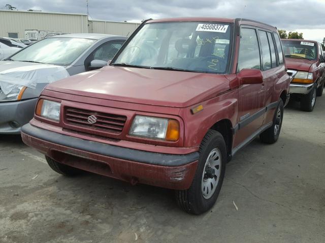 2S3TD03V4S6418470 - 1995 SUZUKI SIDEKICK J RED photo 2