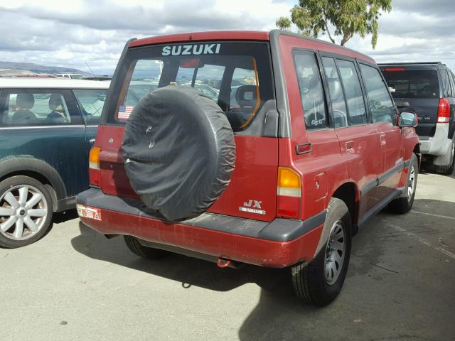 2S3TD03V4S6418470 - 1995 SUZUKI SIDEKICK J RED photo 4